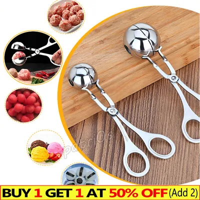 Creative Stainless-Steel Meatball Maker Ice Cream Scoop Kitchen Cooking Tool PRO • £4.78