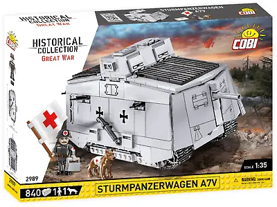 Sturmpanzerwagen A7V WW1 Tank - COBI 2989 - 840 Bricks • $96.80