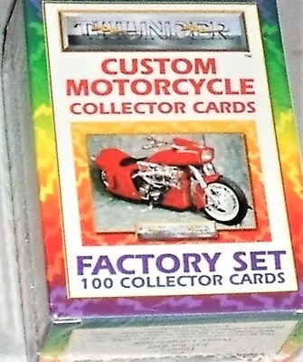 1993 THUNDER CUSTOM MOTORCYCLE COLLECTOR CARDS SEALED FACTORY SET Of 100 CARDS • $2.88