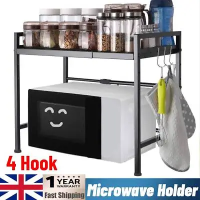 Microwave Oven Stand Shelf Storage Rack Kitchen Organizer Holder Home/Office Use • £17.76