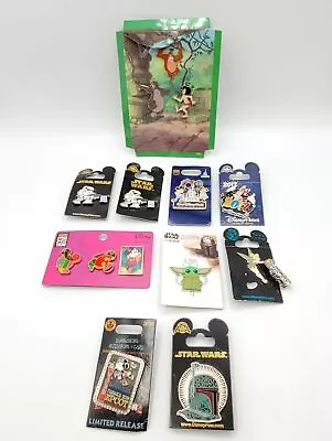 +Card Disney Star Wars Mickey Mouse Gold+Silver Tone Enamel Pin|Lapel Pin Lot • $10.50