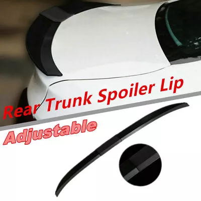 Painted Black Adjustable For Car Sedan Universal Rear Spoiler Lip Trunk Wing New • $26.57