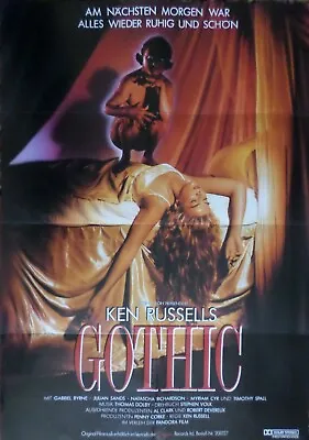 Movie Poster Poster GOTHIC By Ken Russell With Gabriel Byrne Julian Sands 1986 • £9.25