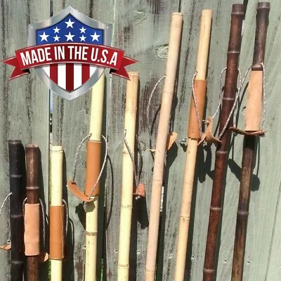 $19.99 • Buy 100% Vintage Bamboo Wood Walking Hiking Stick Staff Hike Pole Hand Carved Wooden