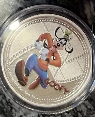 Goofy 2019-MICKEY & FRIENDS – 1OZ SILVER PLATED COIN COMMEMORATIVE NEW ZEALAND • $19.99