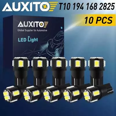 10X AUXITO Super White 194 2825 T10 168 Interior License Plate LED Light Bulb 5W • $7.59