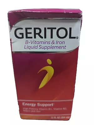 Geritol Liquid Vitamin And Iron Supplement 12 Oz | High Potency B-Vitamins 4/24 • $12.99