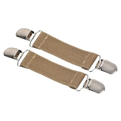 Mitten Clips 2Pcs Elastic Glove Buckle Clip With Double Metal Clamp Khaki • $6.83