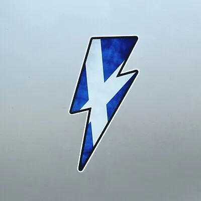 Scotland Scottish Flag Lightning Bolt Vinyl Sticker Decal For Car Van 120x50mm • £2.59