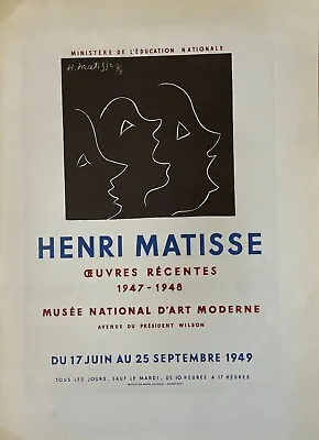 Henri Matisse - Antique Lithograph Created: 1959 Mourlot Studios Paris France • $15