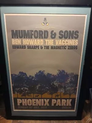 Mumford & Sons Edward Sharpe Phoenix Park Dublin Ireland 2013 Framed Poster RARE • $179.65