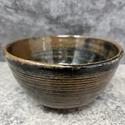 Atsuya HAMADA (1932-1986) Stoneware Chawan Tenmoku Glaze For Leach Pottery #1228 • £175