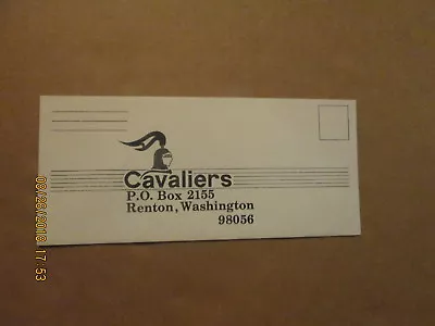 Minor League Football Seattle Cavaliers Vintage 1984 Team Logo Business Envelope • $25