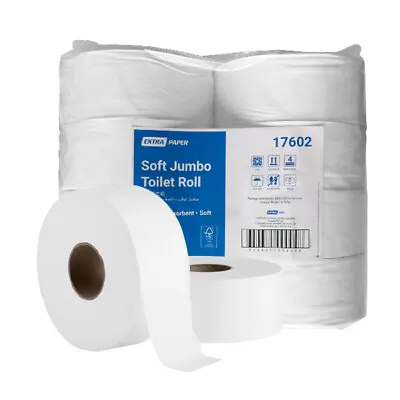 8 X Extra Soft Premium Jumbo Toilet Paper Rolls 2 Ply 300m • $57.24