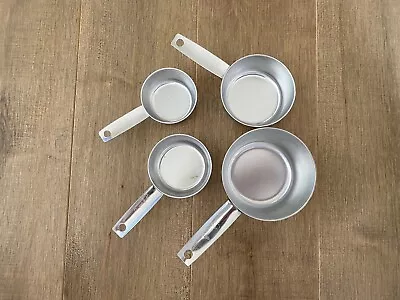FOLEY Measuring Cup Set Of 4 Stainless Nesting  1/4 1/3  1/2  1 Cup Vintage • $17