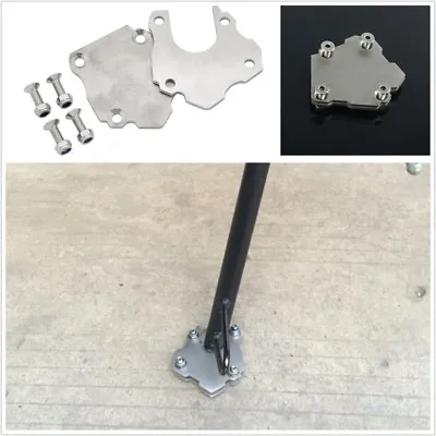 Motorcycle Bike Stainless Steel Side Kickstand Stand Extension Plate Stand Foot • £27.47