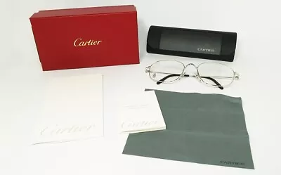 $649 • Buy Nos Vintage Eyeglasses Cartier T8100496 Platinum Gold Soft-square Frame Vendome