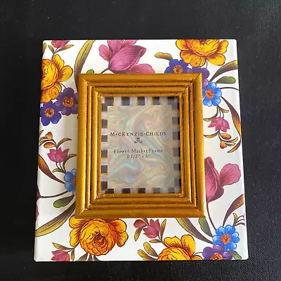 NEW MacKenzie-Childs Flower Market Picture Frame White 2.5 In X 3 In NEW  In Box • $59.99