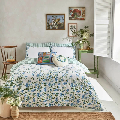 £20 • Buy Cath Kidson FORGET ME NOT Floral Bedding Duvet Set , 100& Cotton Reversible