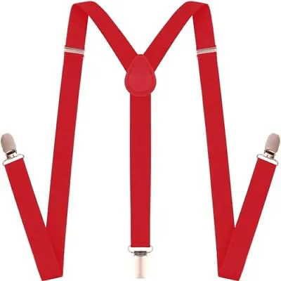 Suspenders For Men And Women Adjustable Elastic Strong Metal Clips Suspender • $11.14