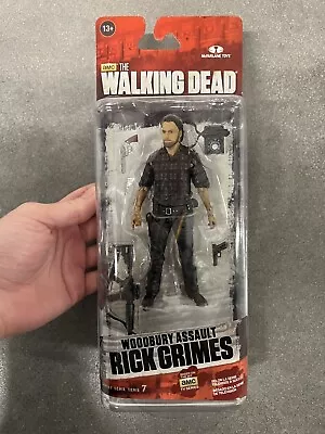 The Walking Dead Woodbury Assault RICK GRIMES Tv Series 7 5” McFarlane Figure • $20