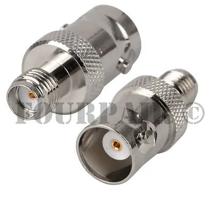 SMA Female To BNC Female - RF Coax Coaxial Adapter Converter Connector Jack New • $4.99