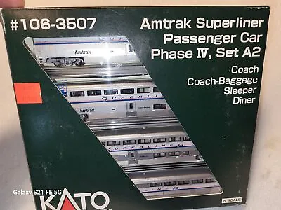 LN Kato Amtrak Superliner Phase IV Set A2 Passenger Car Set N Scale 106-3507 • $129.99