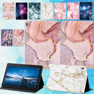 Print Marble PU Leather Tablet Stand Cover Case For Lenovo Tab E10 M7 M8 M9 M10 • £5