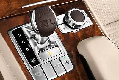 New Original Alu Matt With Leather Shift Gear Knob Mercedes Sl Sl500 Sl63 Sl65 • $295