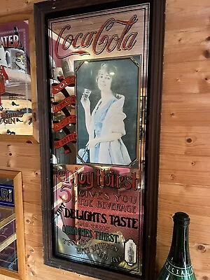 Vintage Bar Pub Wall Art Coca Cola Rare Mirror • £50