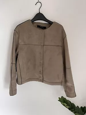 ZARA Faux Suede Button Down Jacket Size Large • $58