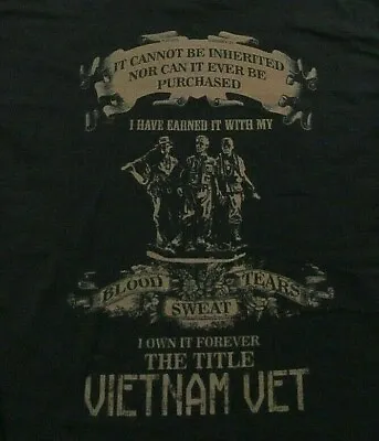 VIETNAM VET Proud Military Service Veteran Vietnam War T Shirt Size L (NWOT) • $23.99