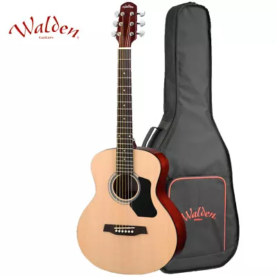 Walden T350 Standard 7/8 Size Travel Body Acoustic Guitar Natural W/ Gig Bag • $219