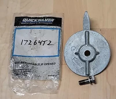 NOS OEM Mercury Quicksilver 17264T2 Zinc Trim Tab Anode & Bolt  • $24.99