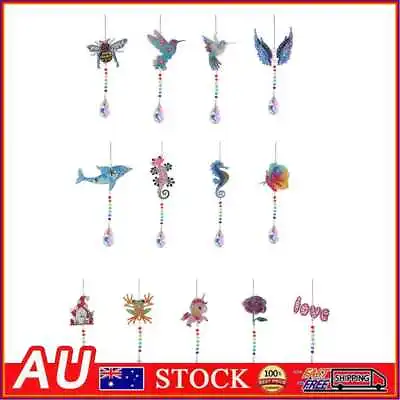 $12.09 • Buy 5D Diamond Painting Hanging Wind Chime Home Bedroom Party Rainbow Art Decoration