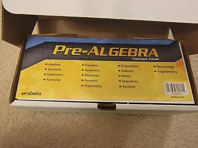 Abeka Pre-Algebra Concept Cards • $30