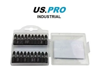 PZ2 Impact Duty Torsion Screwdriver Pozi-Drive 20 X Bit Set 25mm By US PRO • £5.10