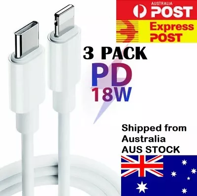 $17.95 • Buy 3 X PD 18W MFi Certified Charging Type-C To Lightning Cable For Apple IPhone