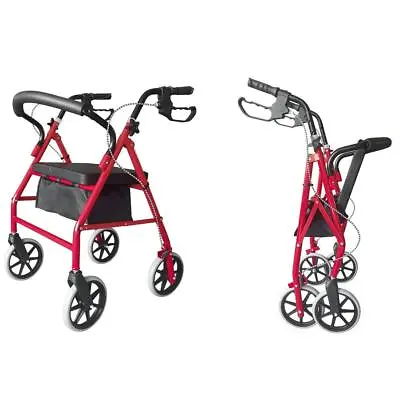 $79.89 • Buy Drive Medical Adjustable Height Rollator Rolling Walker Transport Chair 4 Wheels