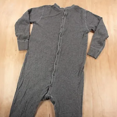 LL BEAN Wool Blend Thermal 1 Piece Union Suit Long Johns Underwear MEDIUM 237789 • $58