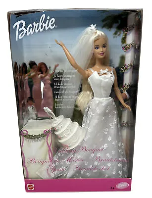 Barbie Wedding Bouquet Doll She Can Toss The Flowers Vintage 2001 #52649 Mattel • $34.70