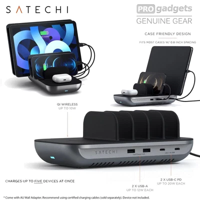 $99.99 • Buy Satechi Dock 5 Multi Device Charging Station For IPad IPhone Pro Max 14 AirPods