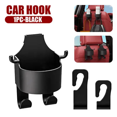 Car Parts Seat Headrest Hook Hanger Storage Organizer W/ Cup Holder Accessories • $6.48