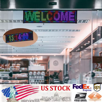 LED Scrolling Sign 26 *8  Message Board Full Color RGB Programmable Outdoor Sign • $64