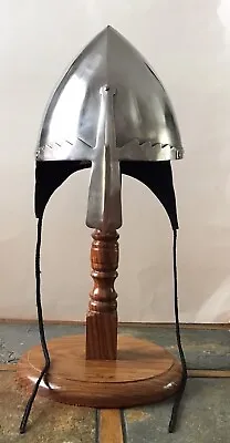 Viking/Norman Nasal 18 Gauge Steel Warrior Helm With Arming Cap And Stand • $140