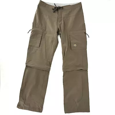 Mountain Hardwear Womens Convertible Pants Size 4 Brown Khaki Hiking Outdoors • $20.66