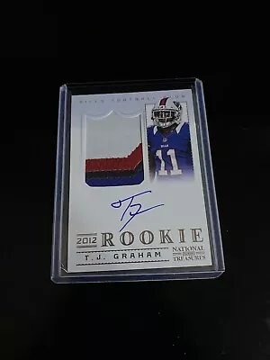 T.j. Graham 2012 National Treasures Auto Jersey Patch Rpa /99 Rc Bills 331 • $9.99