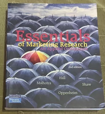 Marketing Research: An Applied Orientation Global Edition By Naresh Malhotra • $45.65