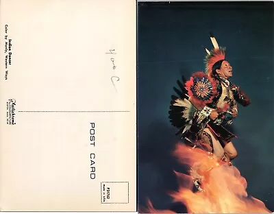 USA Native American Dancer Fire Vintage Postcard • $9.89