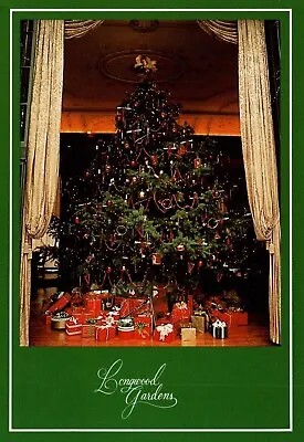 Postcard Chrome Longwood Gardens Kennett Square PA Christmas Tree Holiday • $4.35